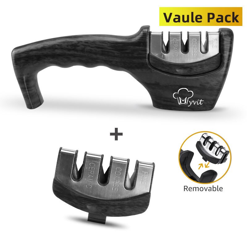 Knife Sharpener Diamond Stainless Steel Knife sharpening Tool Carbide Ceramic Knife Kitchen Tools Sharpening Stone: Transparent