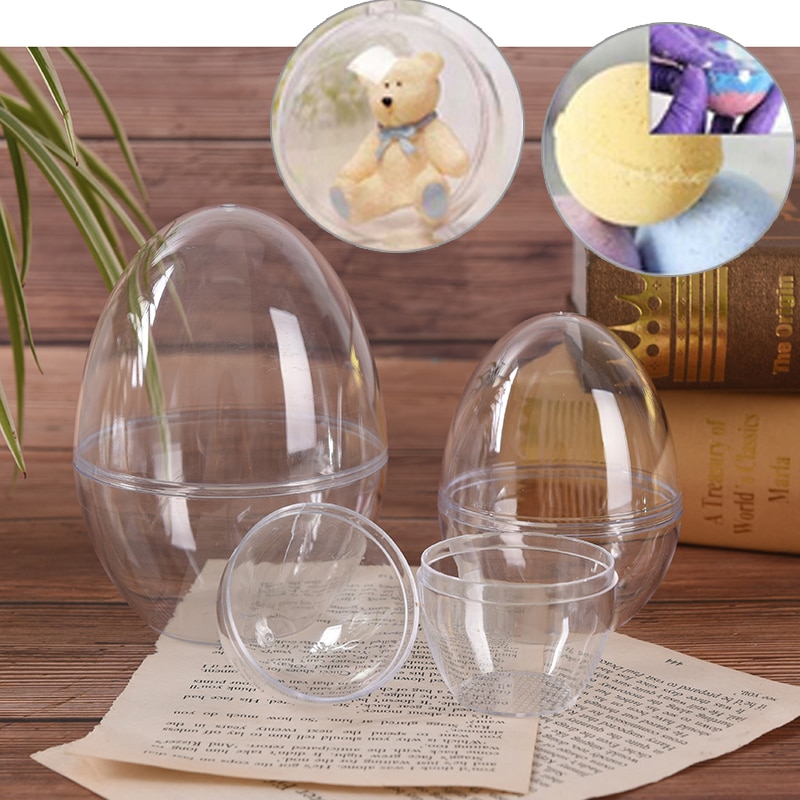 Transparent Ball Clear Plastic Ball for Wedding Candy Box Favors Egg Shape Acrylic Bag Year Christmas Tree Decorations