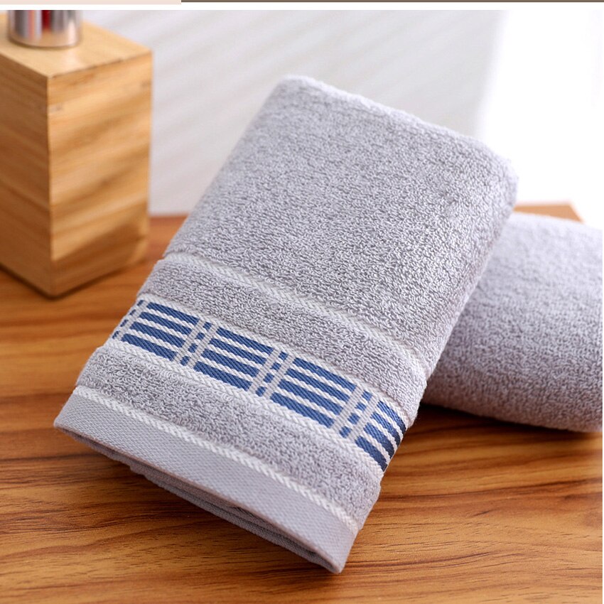 rein Baumwolle gestreift Handtuch Pro Erwachsene Vs Haushalt Bad Handtücher schnell-Trocknen Sanft waschen Gesicht Handtuch hoch Absorption Havlu: grau