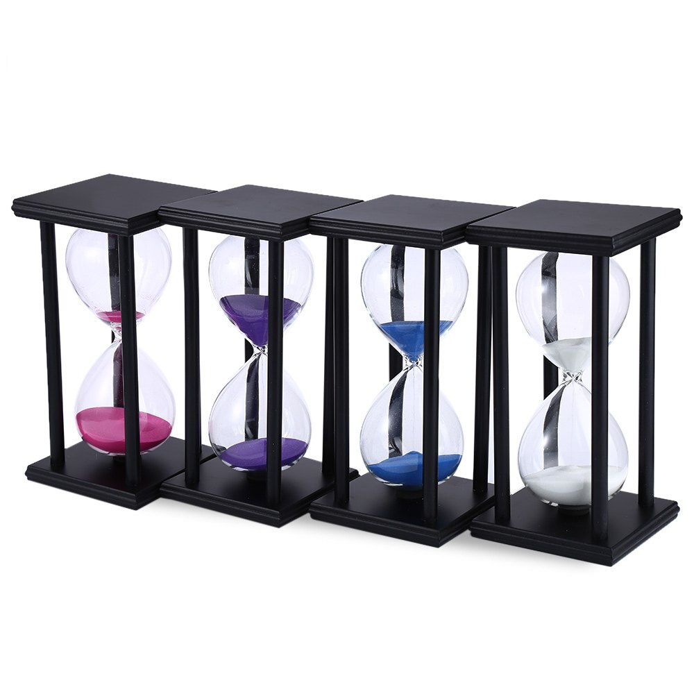 30/60 Minutes Hourglass Sand Timer Kitchen School Modern Wooden Hour Glass Sandglass Sand Clock Tea Timers Home Decoration