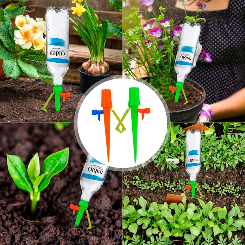 Sistema de riego por goteo automático con punta de riego, para plantas, flores, botellas, 2-12 Uds.