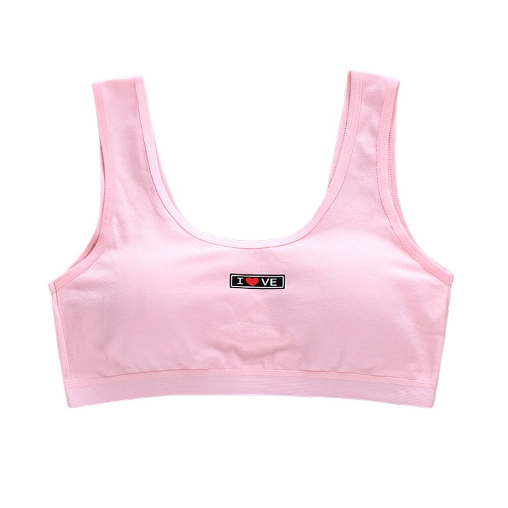 Bobora Girls Sports Bra Kids Cotton Teenage Underwear Young Girl Training Bra Sports Student Thin Cup Teen Bra: P2