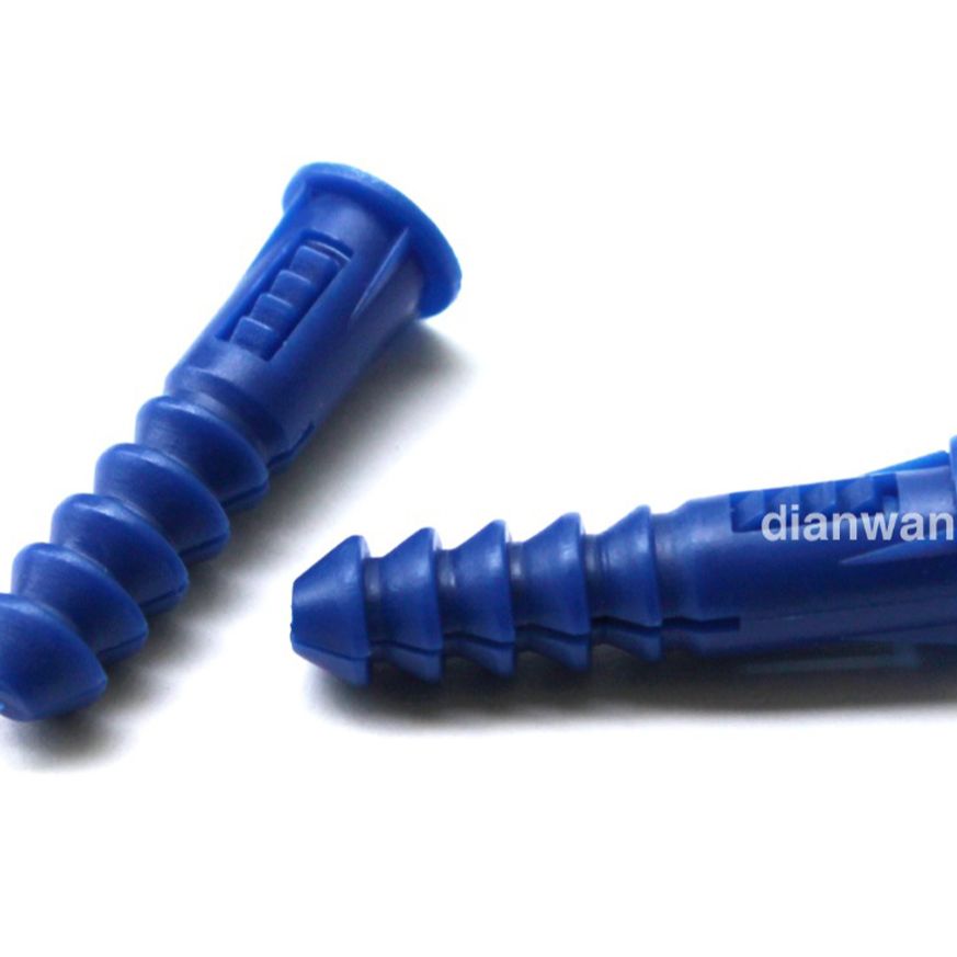 Drywall Plastic Ribbed Anchor Wall Plastic Expansion Pipe Wall Plug 150pcs 6.4x30mm