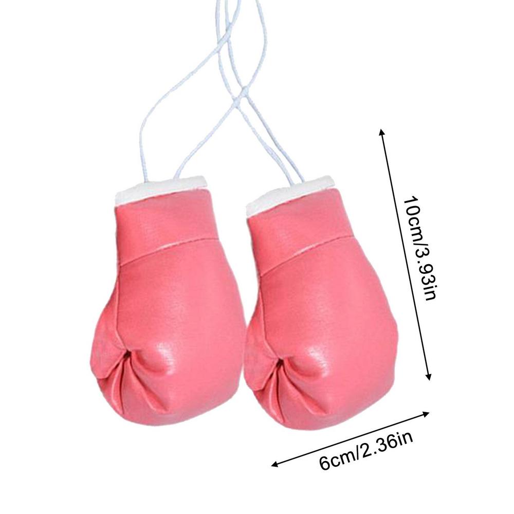 Mini-Boxhandschuhe, 2 Stück, zum Aufhängen, Boxhandschuhe für Auto, Spiegel, Miniatur-Boxhandschuhe, , Weihnachten, Ornament, zum Aufhängen von Erwachsenen und Kindern: Rot