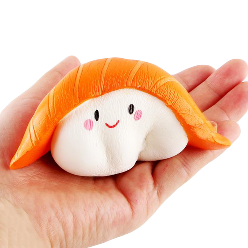 Kawaii Salmon Sushi Squishy Slow Rising Phone Straps Bread Cake Scented Squeeze Toy Stress Relief fun for Kid 12*5CM