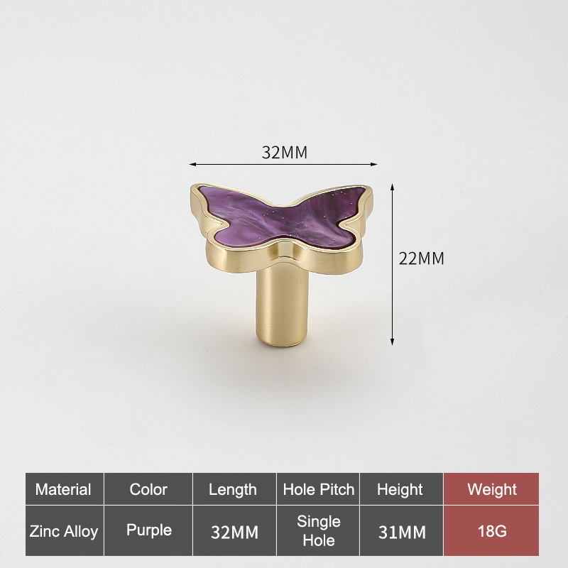 Manijas para cajones, muebles de armario, manijas de cocina para perilla de gabinete, puerta, cajón, muebles, manija en forma de mariposa: Blanco