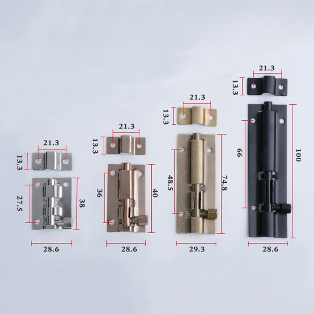 Verrou de porte en acier inoxydable de 1.5/2/3/4 pouces, solide, coulissant, loquet à loquet, agrafes, quincaillerie de porte de sécurité