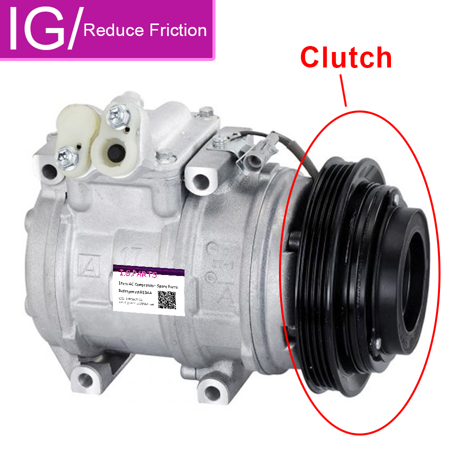 For 10PA17C Compressor AC Toyota Land Cruiser Prado VZJ95R 3.4 1996-2002 447100-8340 4471008340 Clutch Diameter 135mm Pulley 4PK