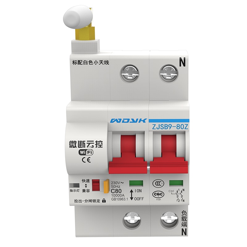 Smart Home WiFi Switch Light 2P 32A/80A/100A Circuit Breaker IoT Switch App Ewelink Remote Control Work With Alexa Google Home