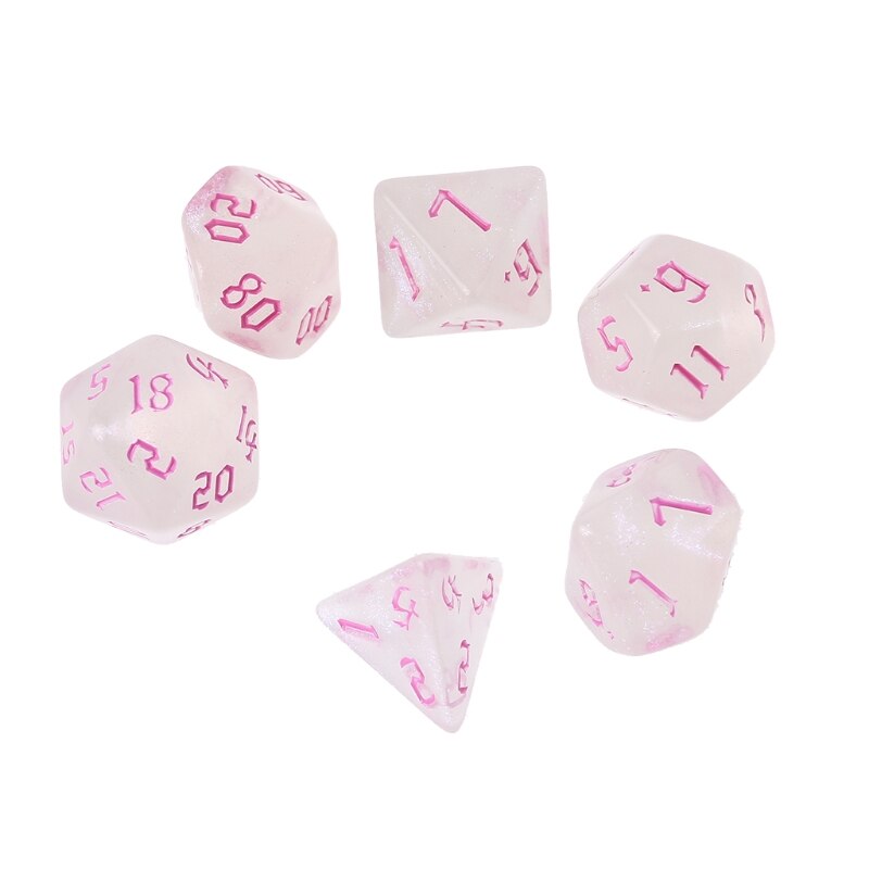 7 pçs resina poliédrica diques para dnd rpg mtg dials mesa de mesa dados jogo de tabuleiro brinquedos h053
