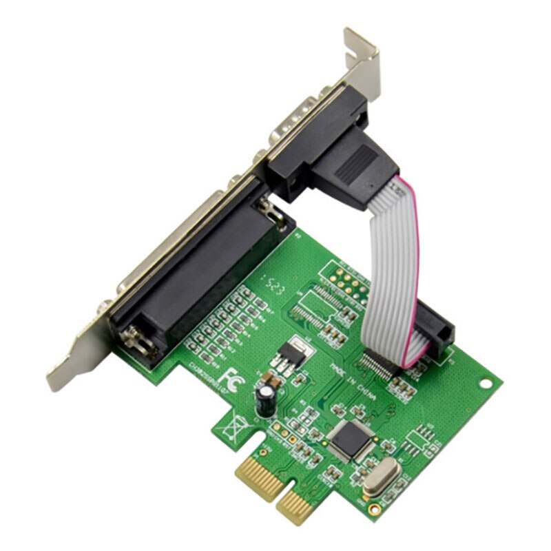 PCI-E CH382L 1S1P Serial-Parallel Combination Control Card RS-232 LPT Multi-Serial Port Expansion Card For PC