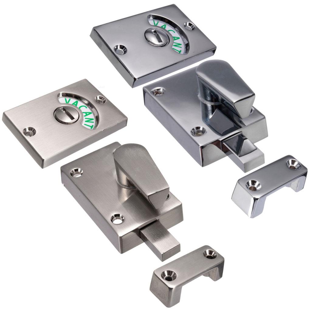 Door Lock Household Replacement Indicator Lock Bolt Fixed Brushed Or Chromed Bathroom Toilet Door Lock Handle Random