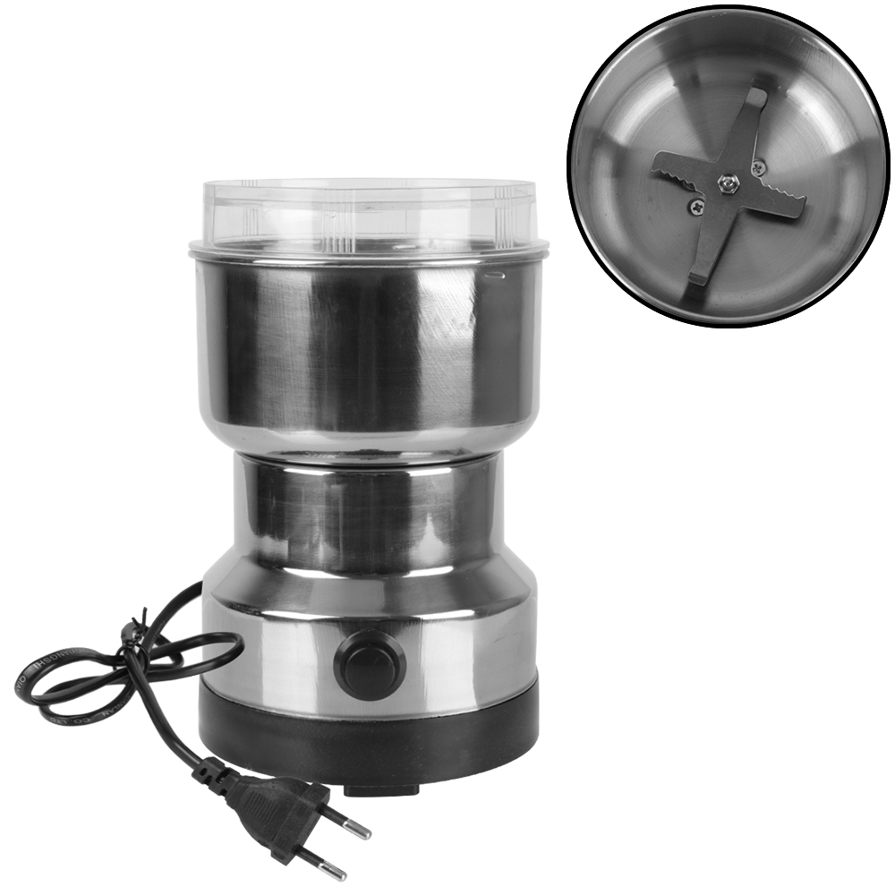 Hoomin nøtter bønner krydder blender elektrisk kaffekvern til hjemmet korn kvernmaskin multifunksjonelle kaffehakkerblader: 4 kniver