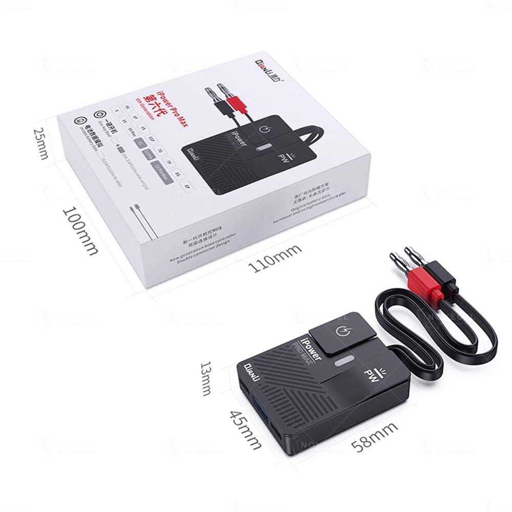 Qianli Professionelle Netzteil iPower Profi MAX Prüfung Kabel für iPhone 6 7 8 Plus X Xs 11 11Profi max DC Energie Kontrolle Prüfung Kabel