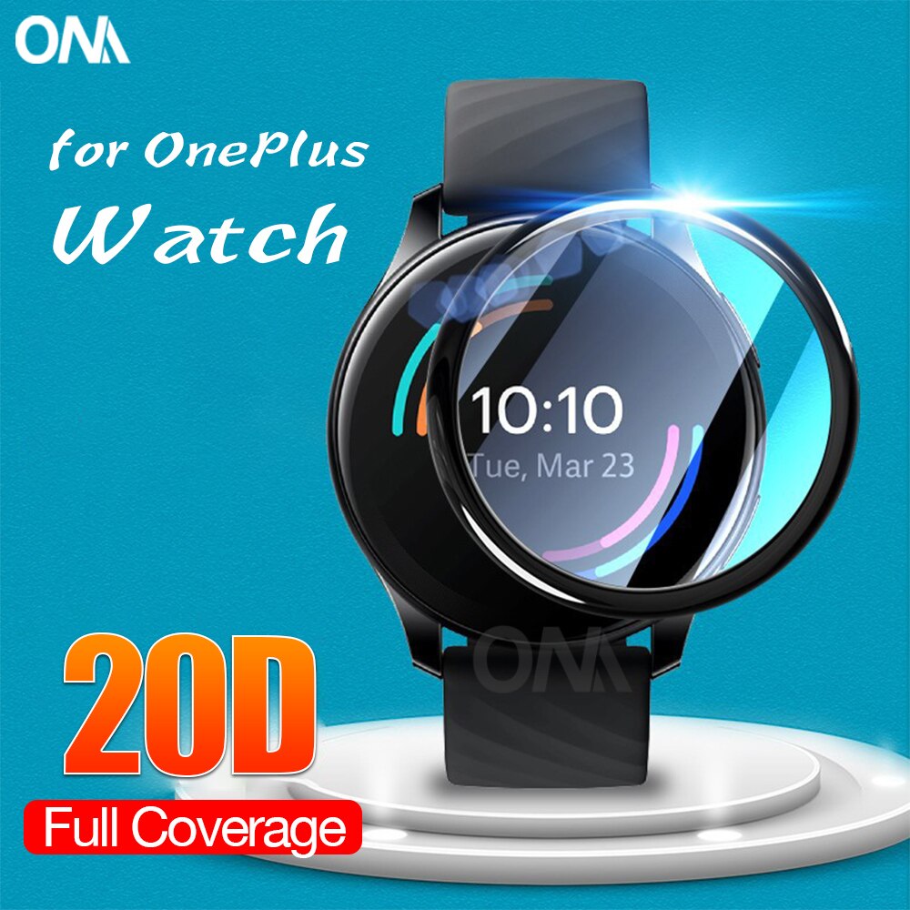 Zachte Fibre Glas Beschermende Film Voor Oneplus Horloge Gebogen Zachte Fibre Smartwatch Full Screen Protector Voor One Plus Horloge