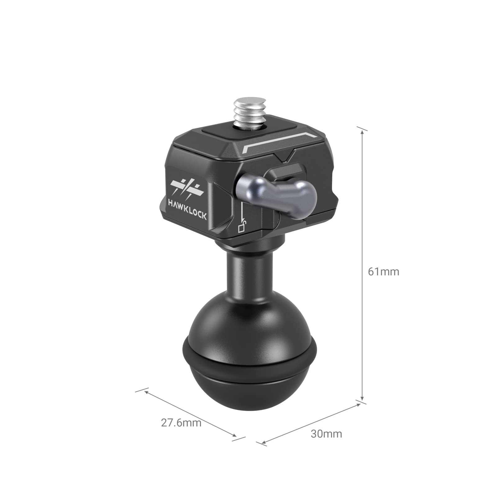 SmallRig -in HawkLock Mini Quick Release 1/4”-20 Ball Head compatible with monitors/LED lights 3600