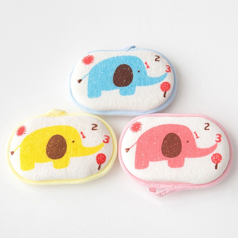 1pc söta tecknade mjuka badsvampar baby badborste baby shower tillbehör barn bad borstar kroppstvätt handduk tillbehör