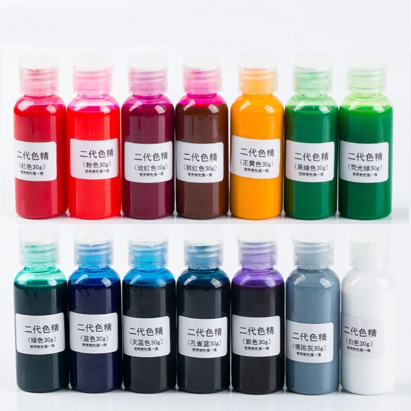 24 Color Large Bottle 30ml Resin Pigment Kit Transparent Epoxy UV Resin Coloring Dye Pigment Colorant Fading Resistance