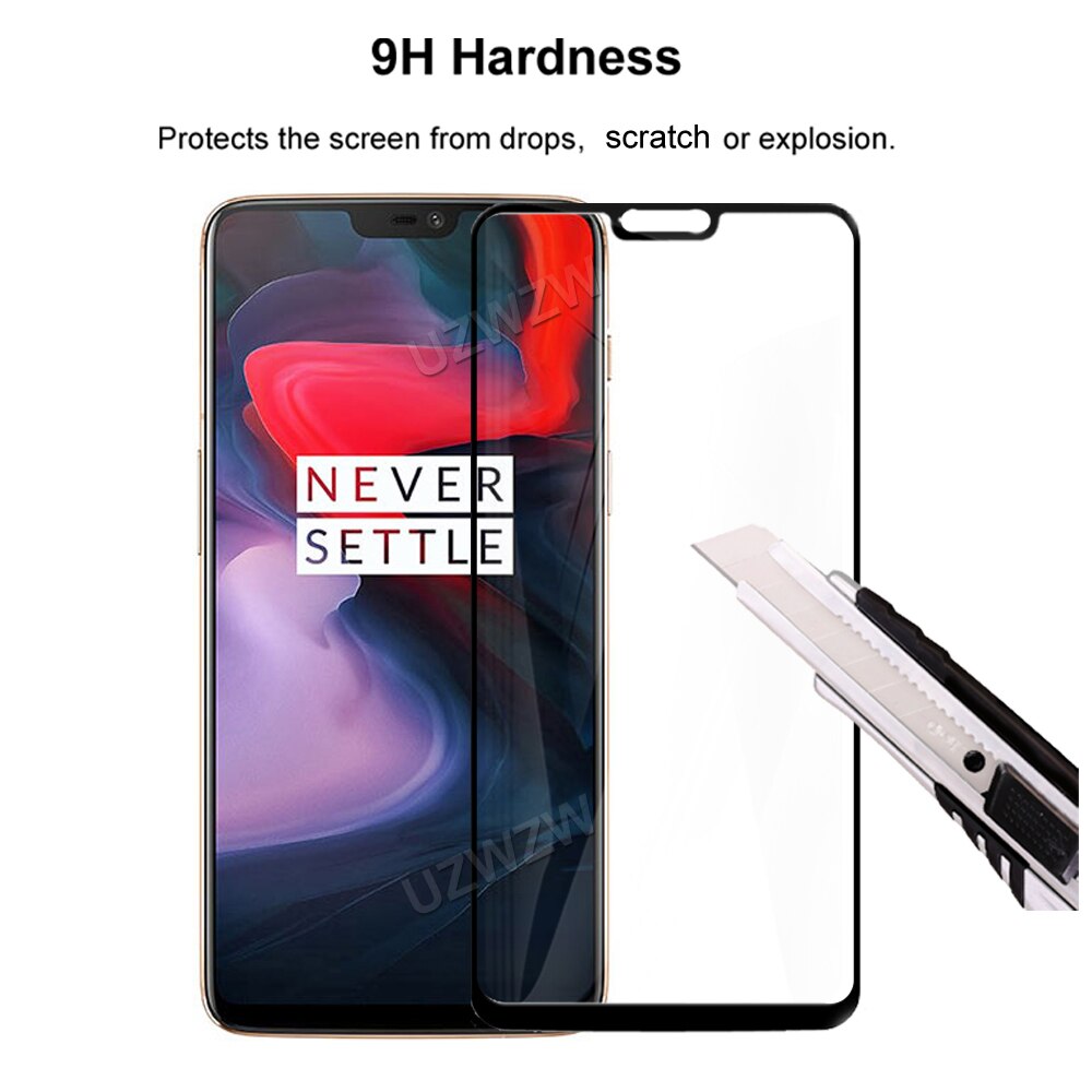 Voor Oneplus 6 Volledige Dekking Gehard Glas Telefoon Screen Protector Protective Guard Film 2.5D 9H Hardheid