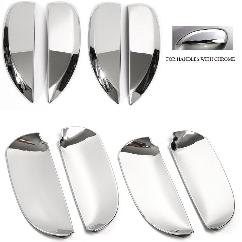 Bol de poignée de porte extérieure en acier inoxydable, pour Renault Dacia Logan 2 Sandero 2 capots de bordure: FULL SET 8 covers B