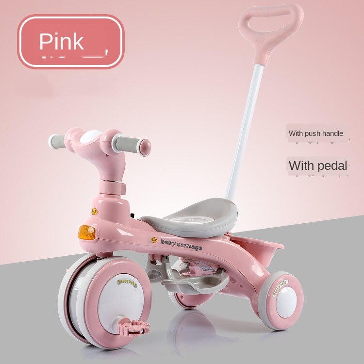 Baby Driewieler Pedaal Fiets 1-3 Jaar Oude Kinderen Rit Op Auto Lopen Tool Drie Wiel Fiets Baby Kinderwagen met Muziek Licht: G