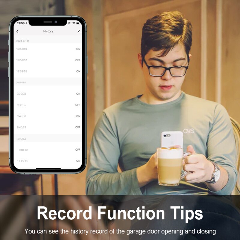 Tuya Wifi Garage Door Switch Intelligent Garage Door APP Remote Conrtrol Wireless Controller Work with Alexa Google Home