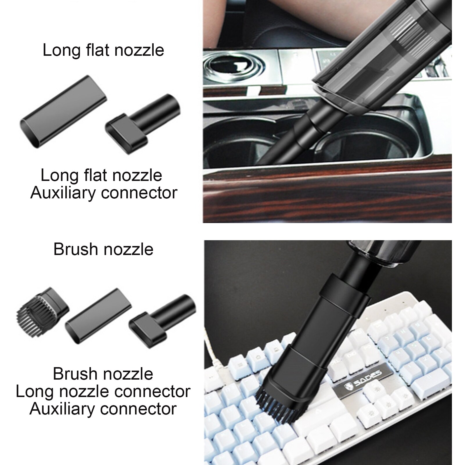 120W Portable Handheld Strong Suction Wireless Charging Home Car Vacuum Cleaner USB Power Supply Vacuum Cleaner Car Accessories