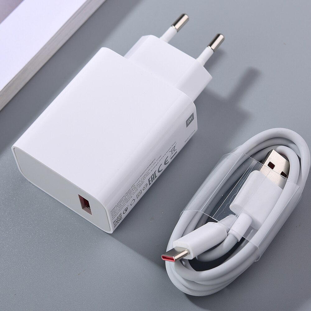 For Xiaomi Mi 10 10T Pro Redmi Note 10 Pro Charger 33W EU Turbo Fast Charger 5A Type C For Mi 10T 11 Lite 9 X3 NFC Redmi K30 Pro: EU add cable