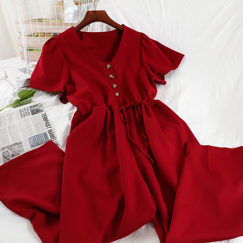 Monos vintage informales coreanos para mujer, mono... – Grandado