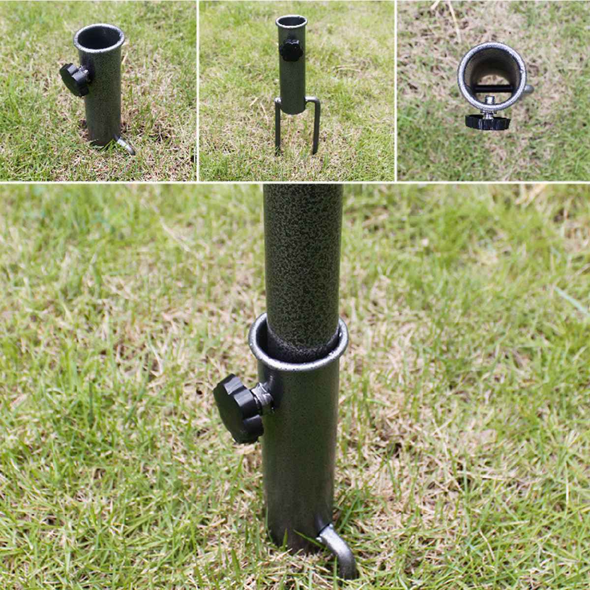 1PCS Umbrella Ground Spike Parasol Stand Holder Metal Outdoor Stand Beach Insert Plug Garden Accessories