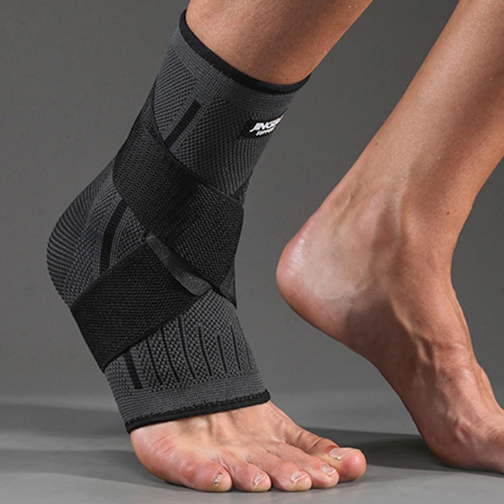 1Pc Ankle Brace Soft Anti-slip Nylon Breathable Tear Resistant Stretch Elastic Foot Wrap Arch Men's Support Soccer Basketball