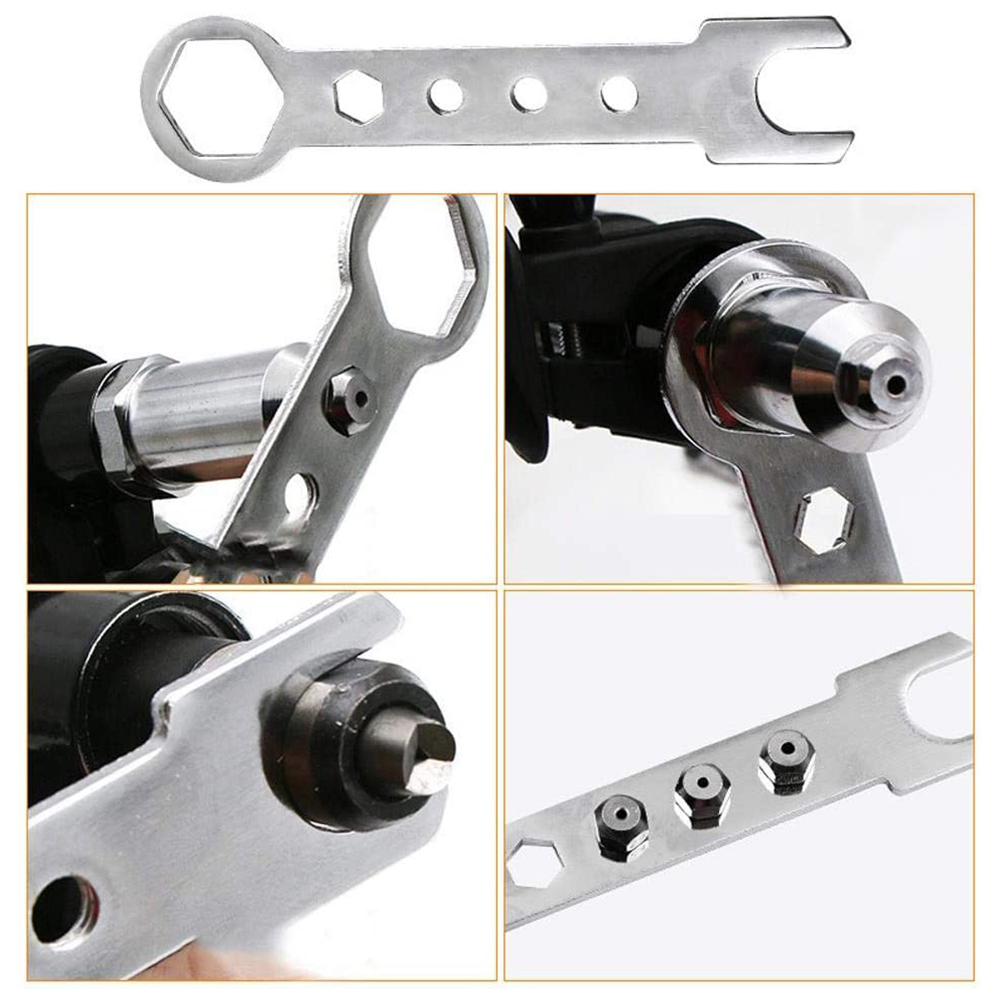 2.4-4.8mm Electric Rivet Gun Riveting Adapter Insert Cordless Rivet Nut Power Tools Kit Riveting Accessories for Electric Drill