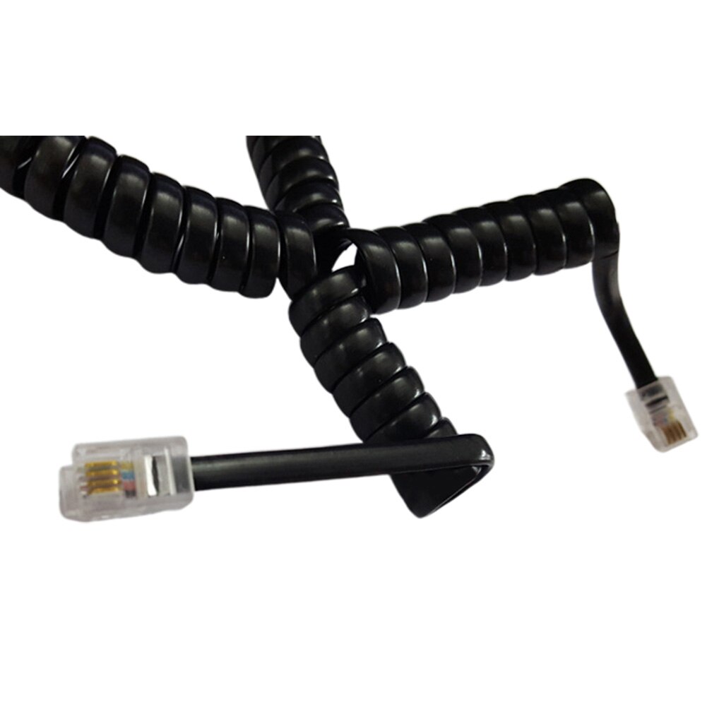 Receptor de línea curvada para oficina y hogar, Cable de teléfono de repuesto Flexible, fácil de instalar, duradero