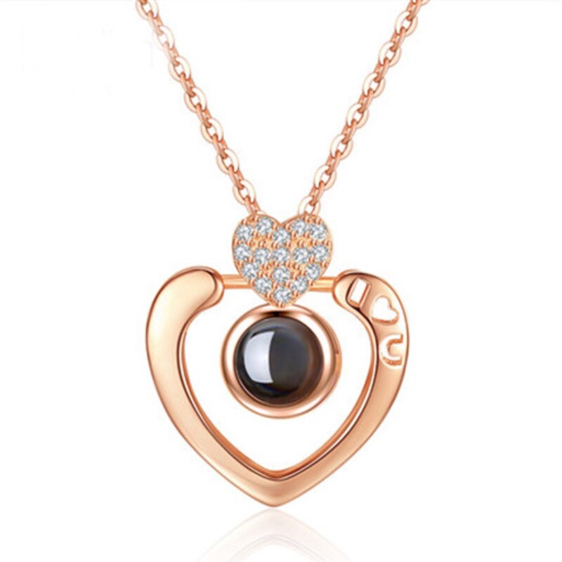 Kone hjerte jeg sprog valentines romantisk du leverer siger forlovelse kærlighed jubilæum projektion kæreste: Rosa guld diamant
