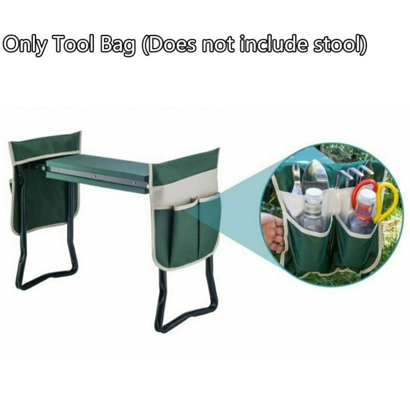 Bolsa de herramientas de jardín, bolsa de depósito de herramientas de jardín, bolsa de herramientas portátil para taburete de rodilla, herramientas de jardinería, bolsa de almacenamiento
