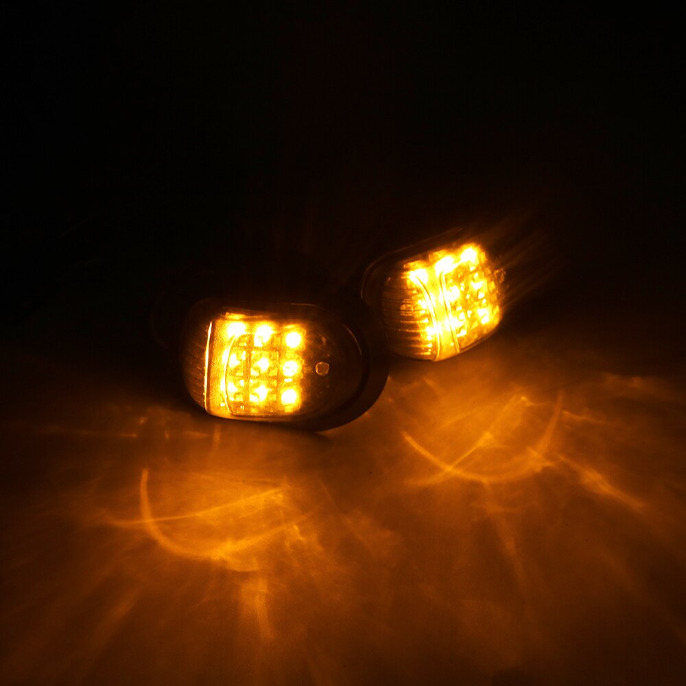 Motorrad Blinker 12V 9 LED Blinker Licht Gelb Beleuchtung Wasser Tropfen Motorrad Indikatoren Blinker EIN Paar Piranha Lichter