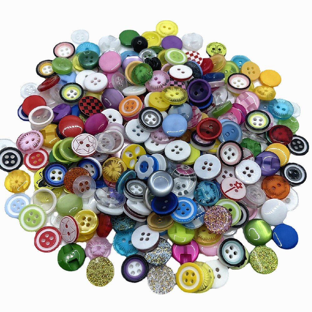 60 stuks ronde houten knopen, houten ronde knopen, 4 gaten en 2 gaten, houten knopen, knutselknopen om te naaien, voor doe-het-zelf scrapbooking