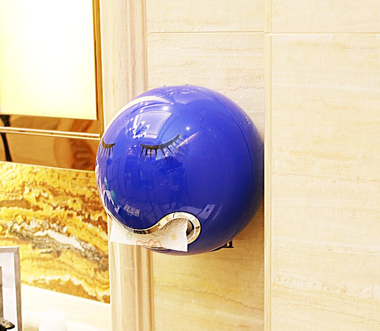 Bathroom waterproof toilet paper box Alien Paste-type tissue box container rack roll paper tube Toilet paper holder: 2