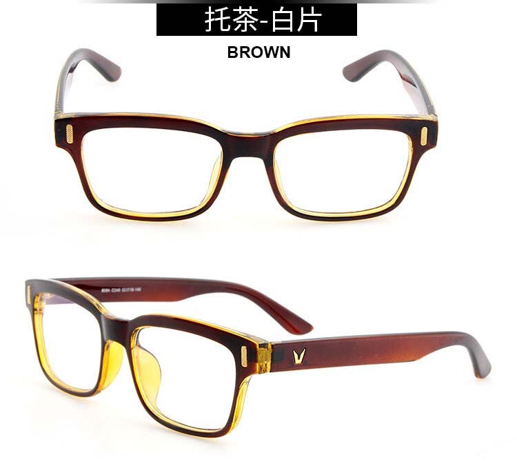 Blue Ray Computer Glasses Men Screen Radiation Eyewear Brand Office Gaming Blue Light Goggle UV Blocking Eye Spectacles: Brown
