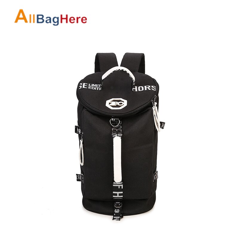 Nueva mochila impermeable de lona para gimnasio para hombre, mochila multifunción, bandolera, bolso deportivo para Yoga, para viaje al aire libre: Black