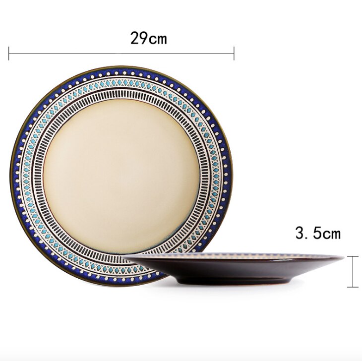 Cartoon Dinner Plate Set Ceramic Kitchen Plate Breakfast Tableware Set Food Dishes Rice Salad Noodles Bowl Soup Cup Kitchen: 2