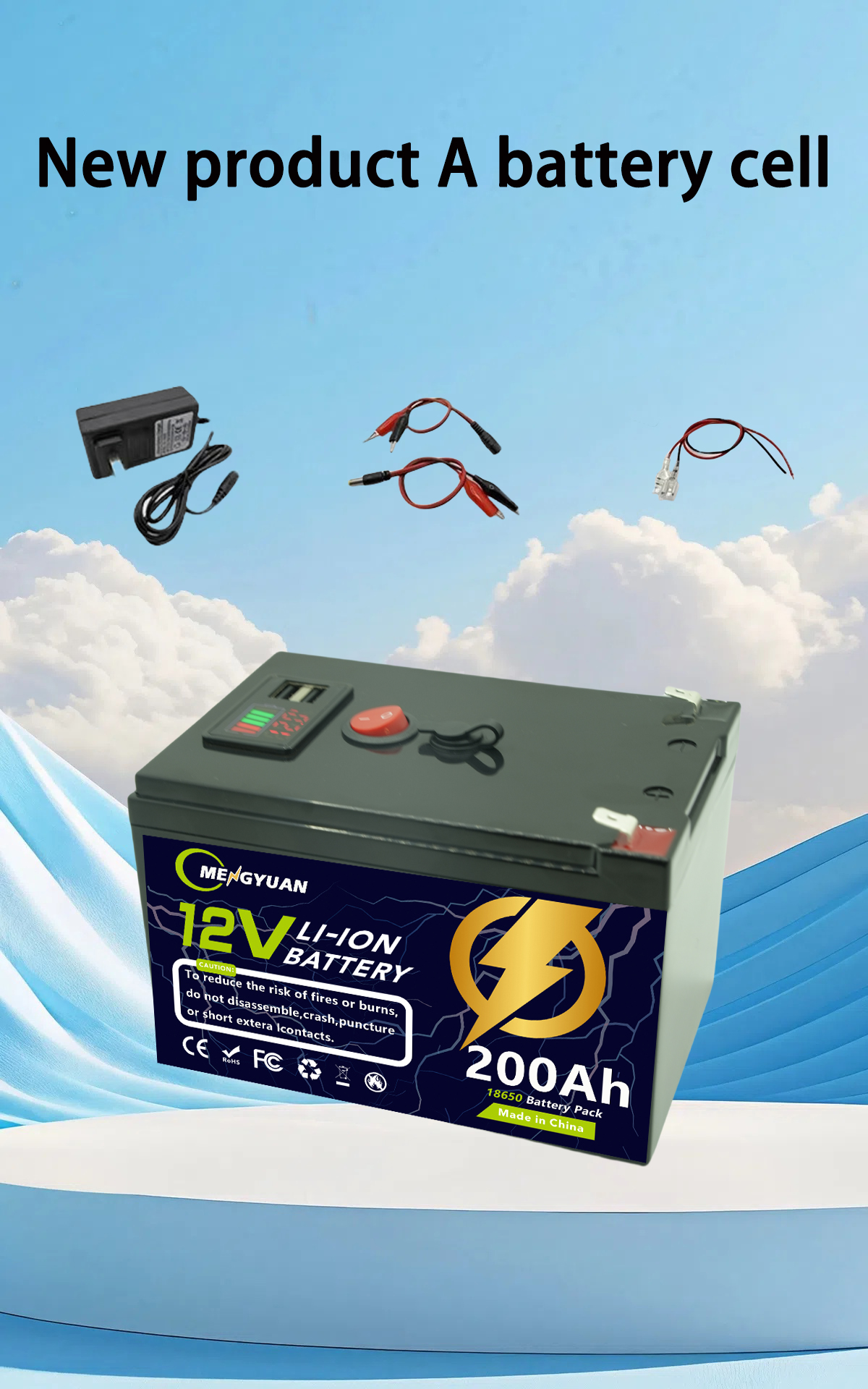 12v akkua 200ah 18650 litiumparistoa ladattava akku aurinkoenergialla toimivalle sähköajoneuvon akulle +12.6 v 3a laturi