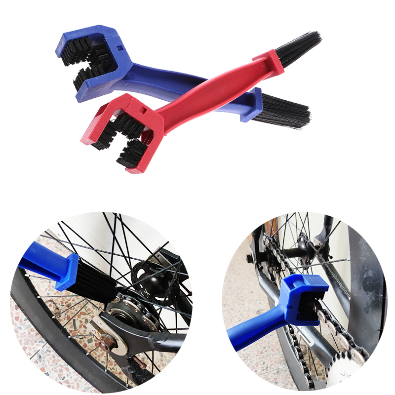 Cepillo de limpieza de cadena de bicicleta, cepillo Grunge de plástico para ciclismo y motocicleta, limpiador para exteriores, herramientas bisiklet