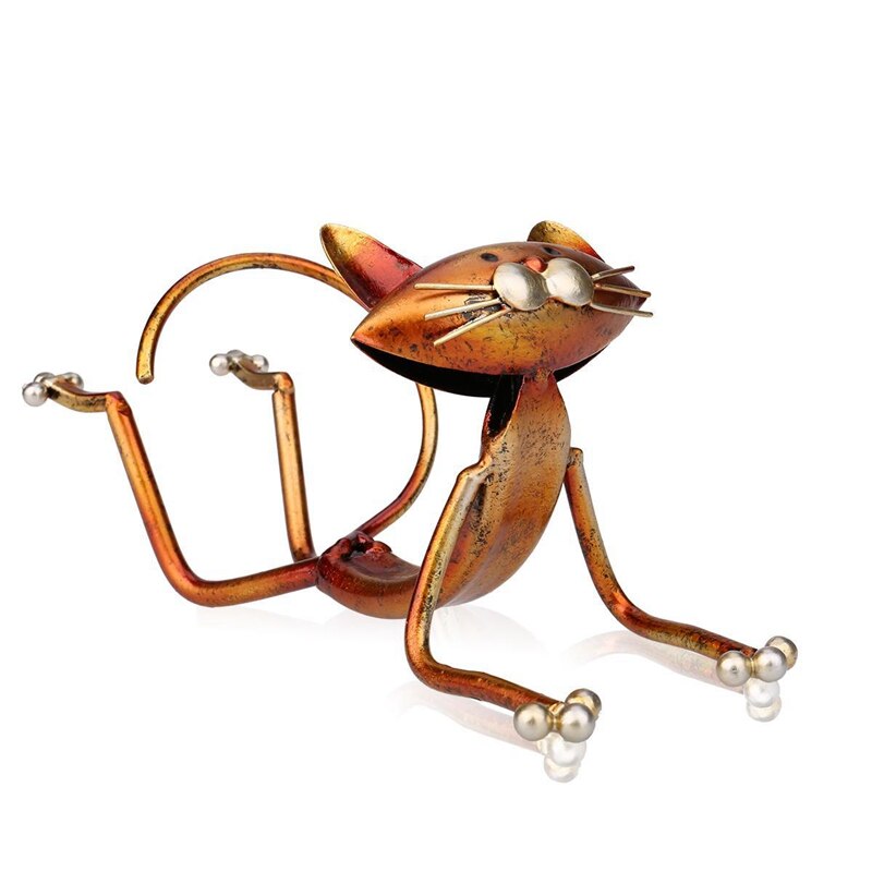 Yoga chat casier à vin support de bouteille de vin en métal étagère à vin Sculpture pratique Sculpture décoration de la maison intérieur support à vin artisanat