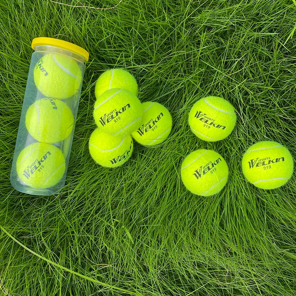 Wilkin 919 tennisbolde konkurrence træning tennisbolde høj elastisk modstand sports tennisbold 3 stk i æske