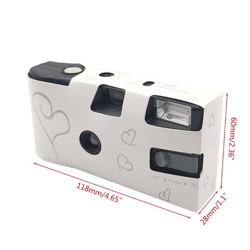 27 Photos Power Flash Single Use One Time Disposable Film Camera Party