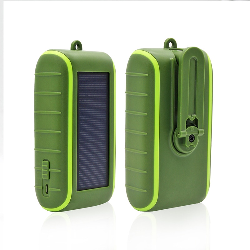 Carregador de energia solar vogek, carregador portátil usb duplo para uso externo e geração de energia solar 6000/8000mah