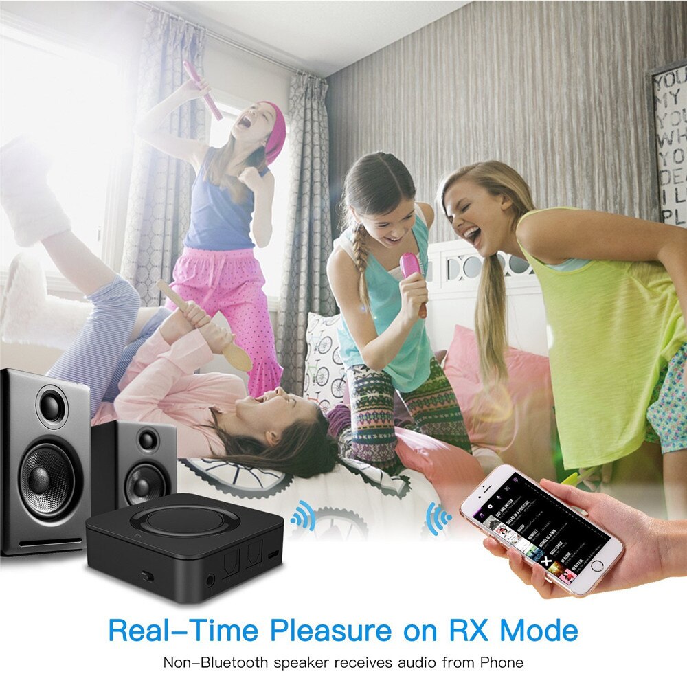 Bluetooth 5.0 Aptx HD High definition low latency SPDIF Optical RCA Aux 3.5mm Transmitter Receiver stereo audio home TV Adapter