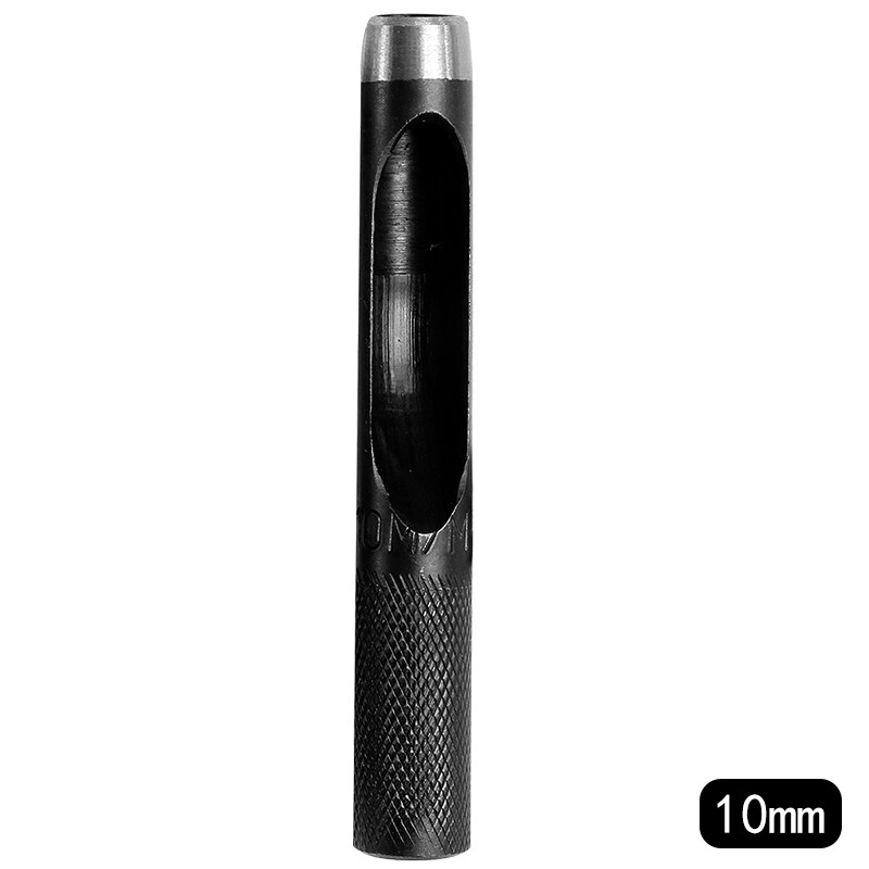 Lmdz stansning læder hul hul rund stål læder håndværk hul hul hul metal pakninger plast gummi værktøj 1mm-10mm: 10mm