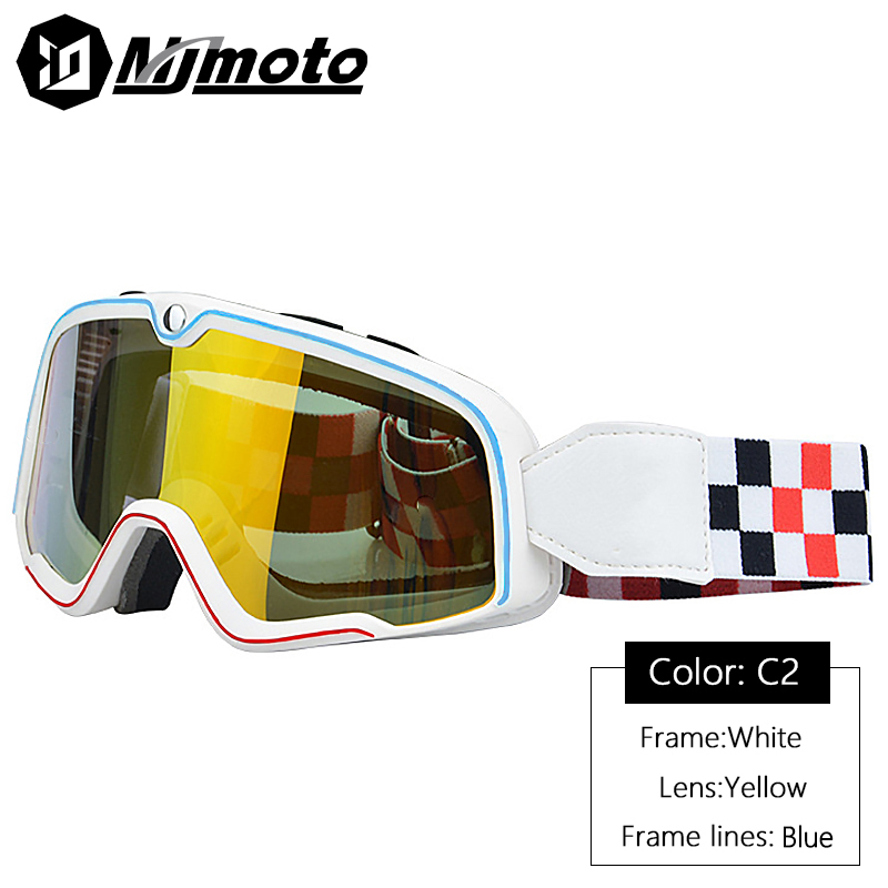 Motorcykel støvbriller enduro cross briller atv briller moto motocross 100 briller dirt bike offroad kørsel skiløb briller: Beige